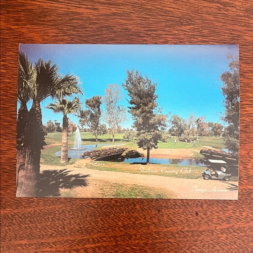 Vintage Shalimar Country Club Golf Course Tempe, AZ Unposted Postcard